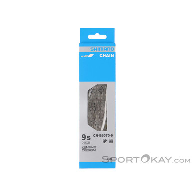 Shimano CN-E6070 9-fach 118GL E-Bike Kette-Grau-One Size