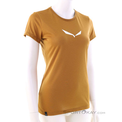 Salewa Solid Dry Damen T-Shirt-Beige-38