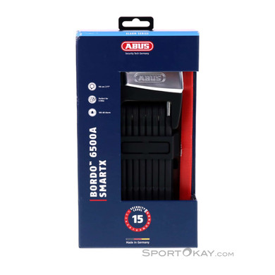 Abus 6500A Bordo SmartX 110cm Fahrradschloss-Schwarz-One Size