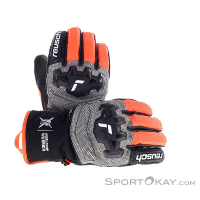 Reusch Worldcup Warrior GS Kinder Skihandschuhe-Schwarz-5,5