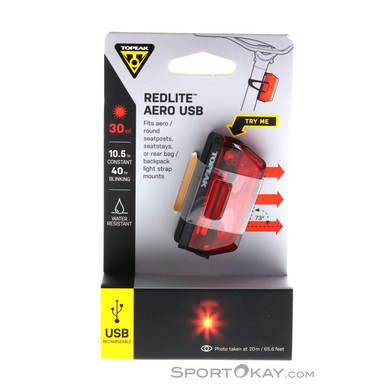 Topeak RedLite Aero USB Bike Light Rear