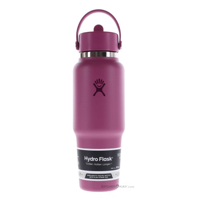 Hydro Flask Wide Mouth Travel Bottle Flex Straw Cap 946ml Thermosflasche-Lila-One Size