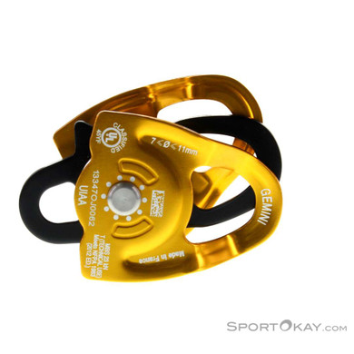 Petzl Gemini Seilrolle-Orange-One Size