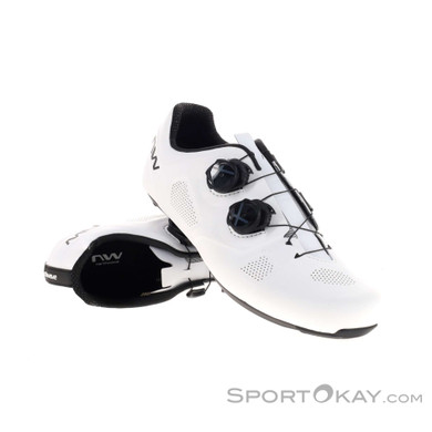 Northwave Revolution Wide Herren Rennradschuhe-Weiss-46