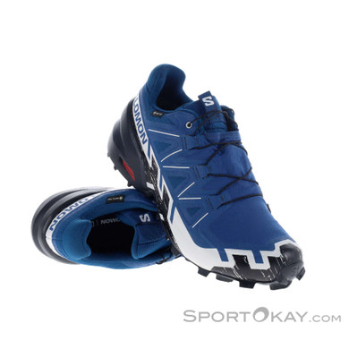 Salomon Speedcross 6 GTX Herren Traillaufschuhe Gore-Tex-Blau-9,5