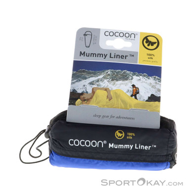 Cocoon Mummy Liner Seidenschlafsack-Blau-One Size