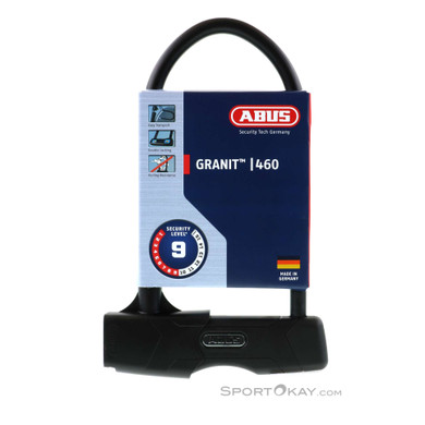 Abus Granit 460 + USH Halterung 15cm Fahrradschloss-Schwarz-One Size