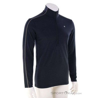 Ortovox 185 Rock´n`Wool Zip Neck Herren Funktionsshirt-Schwarz-S