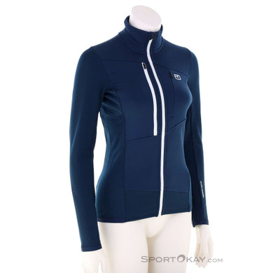 Ortovox Fleece Grid Damen Fleecejacke-Dunkel-Blau-S