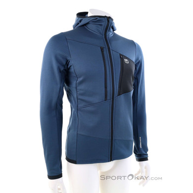 Ortovox Fleece Grid Herren Sweater-Dunkel-Blau-L