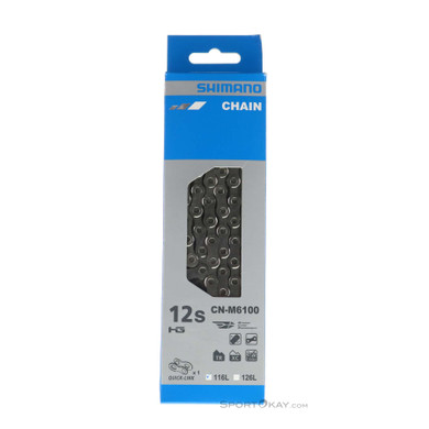 Shimano CN- M6100 12-fach 116GL Kette-Silber-One Size