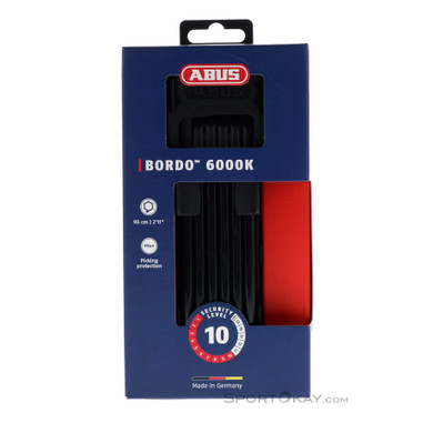Abus Bordo 6000 + Halterung 90cm Fahrradschloss-Schwarz-One Size