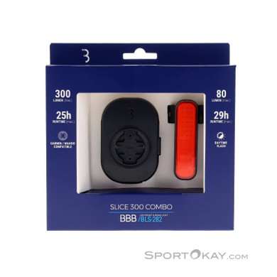 BBB Slice 300 BLS-282 + Signal 89 Fahrradlicht Set-Schwarz-One Size