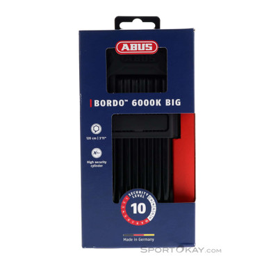 Abus Bordo 6000 + Halterung 120cm Fahrradschloss-Schwarz-One Size