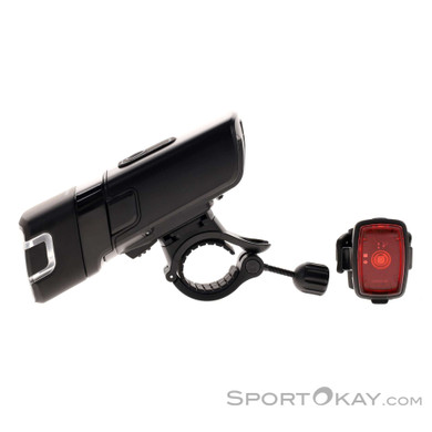 Contec DLUX micro power 80 StVZO Fahrradlicht Set-Schwarz-One Size