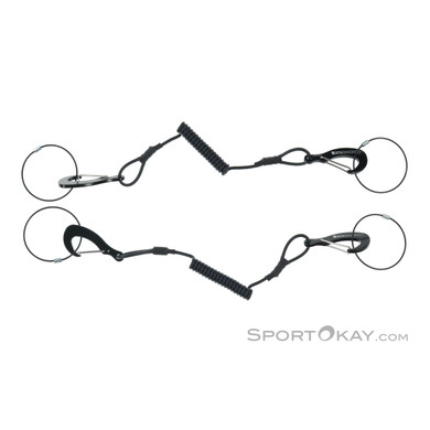 ATK Kevlar Core Leashes Double Carabiner Fangriemen-Schwarz-One Size