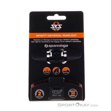 SKS Germany Infinity Universal StVZO Fahrradlicht hinten-Schwarz-One Size