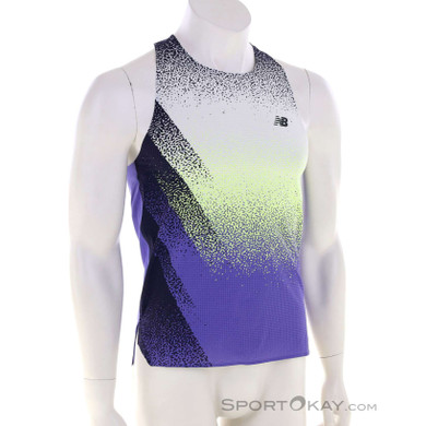 New Balance Race Day Ultra Light Printed Herren Tanktop-Lila-M