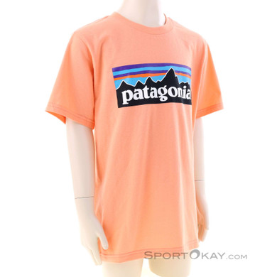 Patagonia P-6 Logo Kinder T-Shirt-Orange-152