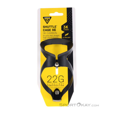 Topeak Shuttle Cage XE 3K Carbon Flaschenhalter-Schwarz-One Size