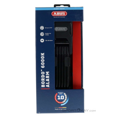 Abus Bordo Alarm 6000KA + Halterung 90cm Fahrradschloss-Schwarz-One Size