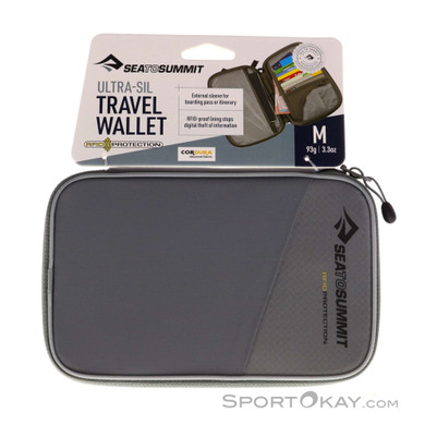 Sea to Summit Travel Wallet RFID Medium Geldtasche-Hell-Grau-M