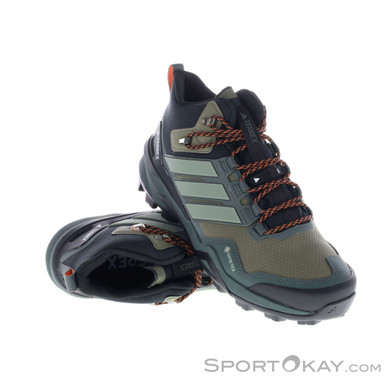 adidas Terrex Skychaser Mid GTX Herren Wanderschuhe Gore-Tex-Oliv-Dunkelgrün-9,5