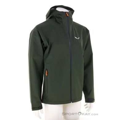 Salewa Puez 2.5L Powertex Herren Regenjacke-Oliv-Dunkelgrün-M
