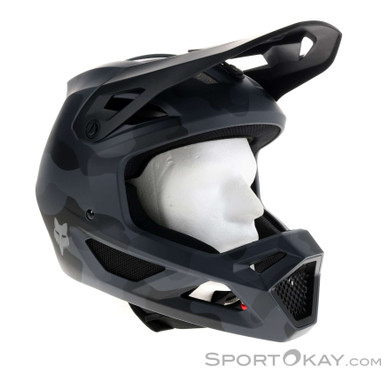 Fox Rampage Fullface Helm-Dunkel-Grau-M