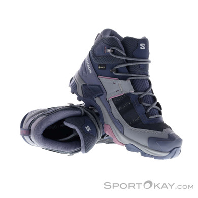 Salomon X Ultra 5 Mid GTX Damen Trekkingschuhe Gore-Tex-Grau-6