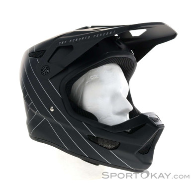 100% Status Fullface Helm-Schwarz-XL