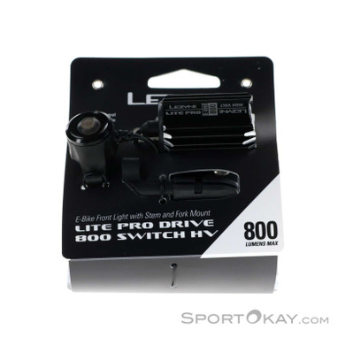 Lezyne E-Bike Lite Pro Lite 800 Switch Fahrradlicht vorne-Schwarz-One Size