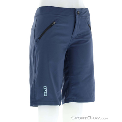 ION MTB Logo Damen Bikeshort-Blau-S