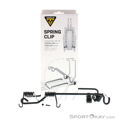 Topeak Federklappe UNI Gepäckträger Zubehör-Schwarz-One Size