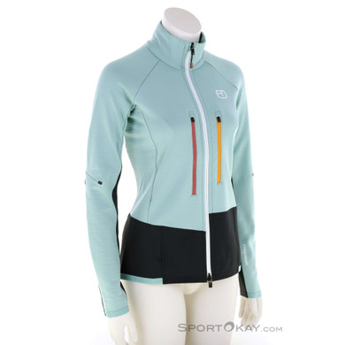 Ortovox Fleece RIB Damen Fleecejacke-Türkis-S