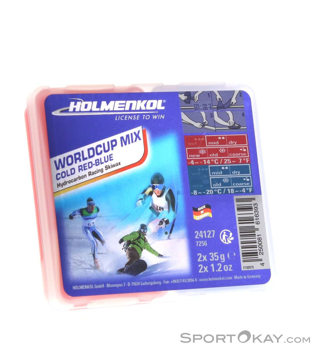 Holmenkol Worldcup Mix Cold Red/Blue 2x35g Heisswachs