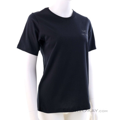 Arcteryx Kragg SL Cotton Emblem Crew Damen T-Shirt-Schwarz-M