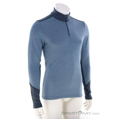 Helly Hansen Lifa Merino Midweight 1/2 Zip Herren Funktionsshirt-Blau-M