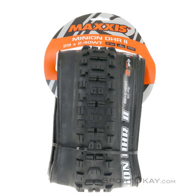 Maxxis Minion DHR II WT 3C MaxxGrip DH TR 29 x 2,40" Reifen-Schwarz-29