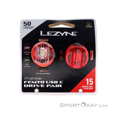 Lezyne Femto USB-C Drive Bike Light Set