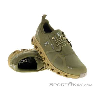 On Cloud 6 Waterproof Herren Freizeitschuhe-Oliv-Dunkelgrün-10