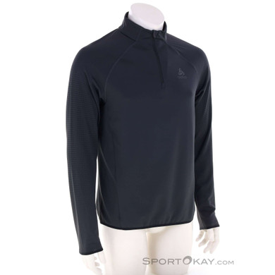 Odlo Zeroweight Warm 1/2 Zip Herren Sweater-Schwarz-L