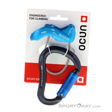 Ocun Belay Set Eagle Triple Habu Sicherungsgerät-Blau-One Size