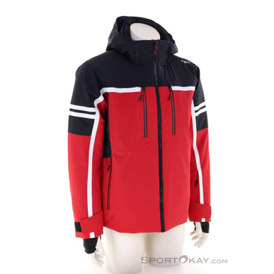 CMP Zip Hood Herren Skijacke-Rot-54