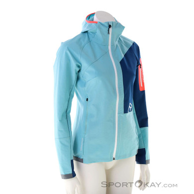 Ortovox Berrino Hooded Damen Tourenjacke-Hell-Blau-S