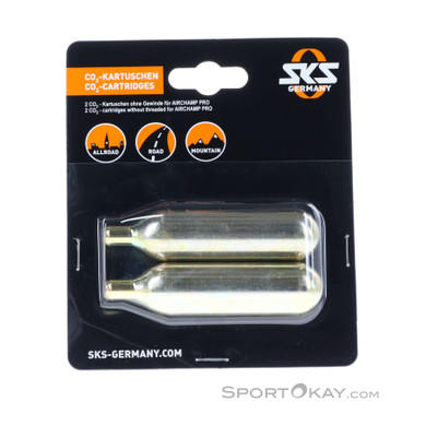 SKS Germany CO2 Airchamp 16g 2er Kartuschen-Set-Schwarz-One Size