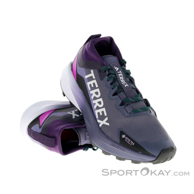 adidas Terrex Agravic GTX Damen Traillaufschuhe Gore-Tex-Lila-5,5