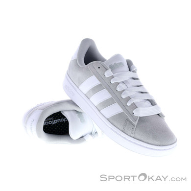 adidas Grand Court Alpha Herren Freizeitschuhe-Hell-Grau-9,5