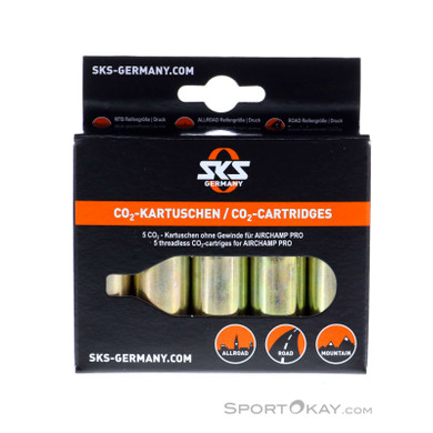 SKS Germany CO2 Airchamp 16g 5er Kartuschen-Set-Schwarz-One Size