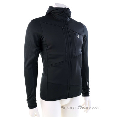 Ortovox Fleece Grid Herren Sweater-Schwarz-M